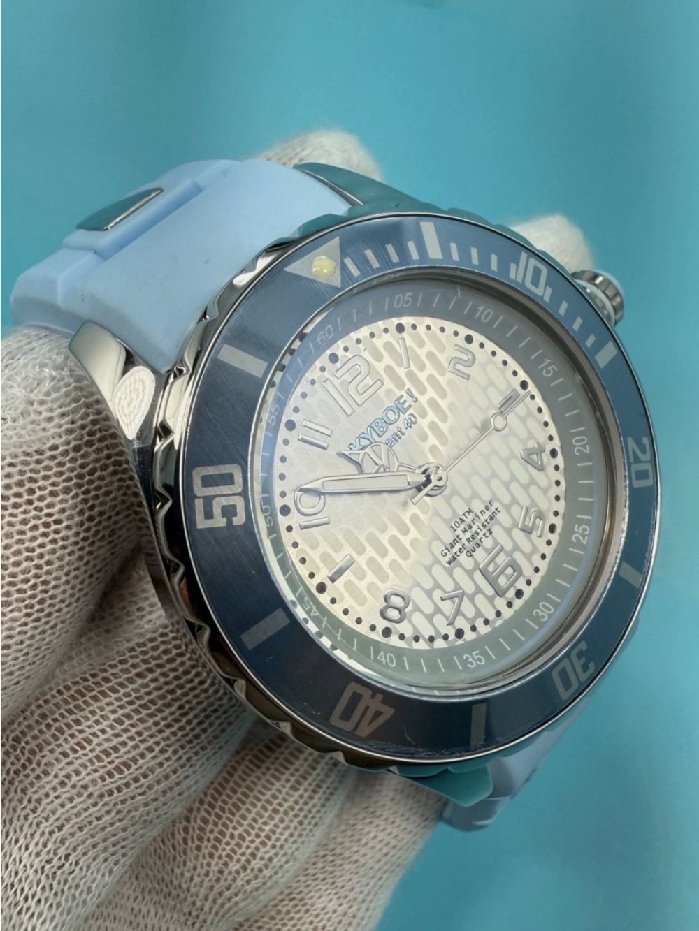 Kyboe Giant Mariner 40mm blue 10atm quartz watch gift unisex $190